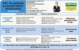 Key Deadlines Spring Postcard