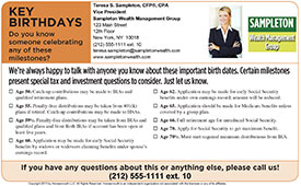 The Key Birthdays Postcard