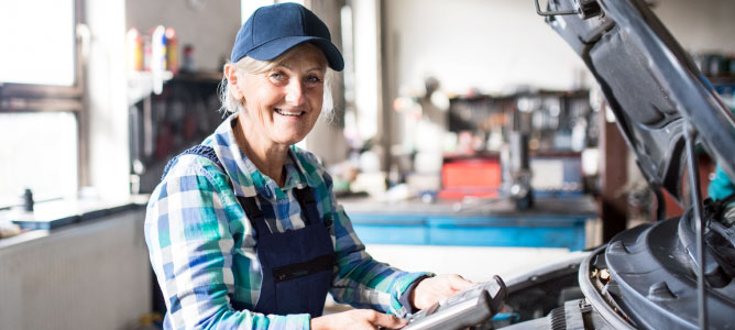 Senior Woman Mechanic