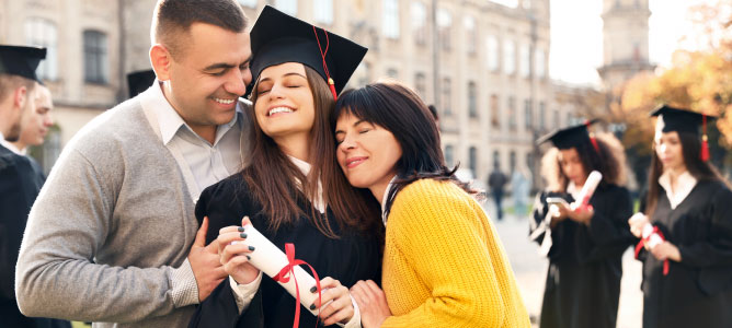 College Graduate and Parents