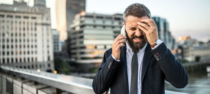 Frustrated businessman