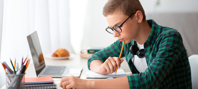Student writing
