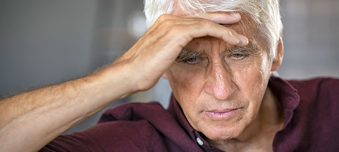 Troubled Senior Man