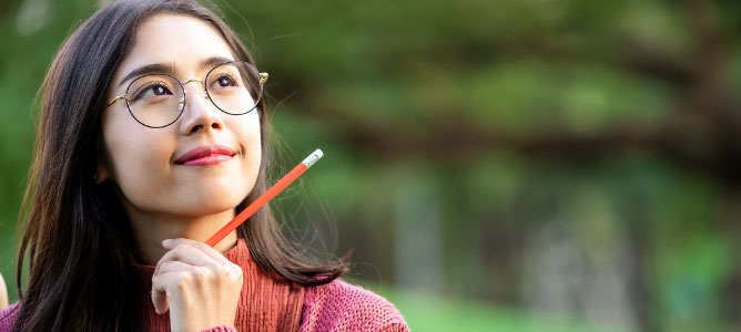 Pondering College Student