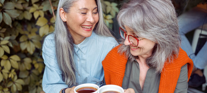 Women drinking coffee