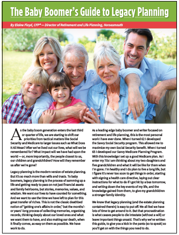 Baby Boomer's Guide to Legacy Planning