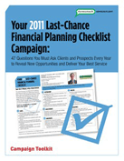 Your Last Chance Financial Planning Checklist Campaign, 2011
