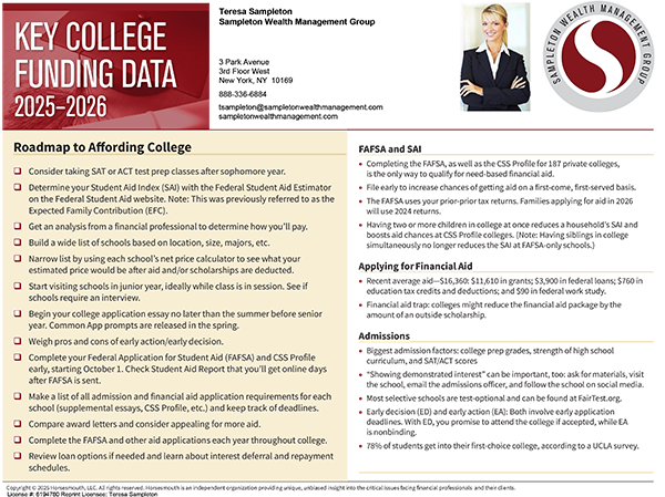 Key College Funding Card Sample