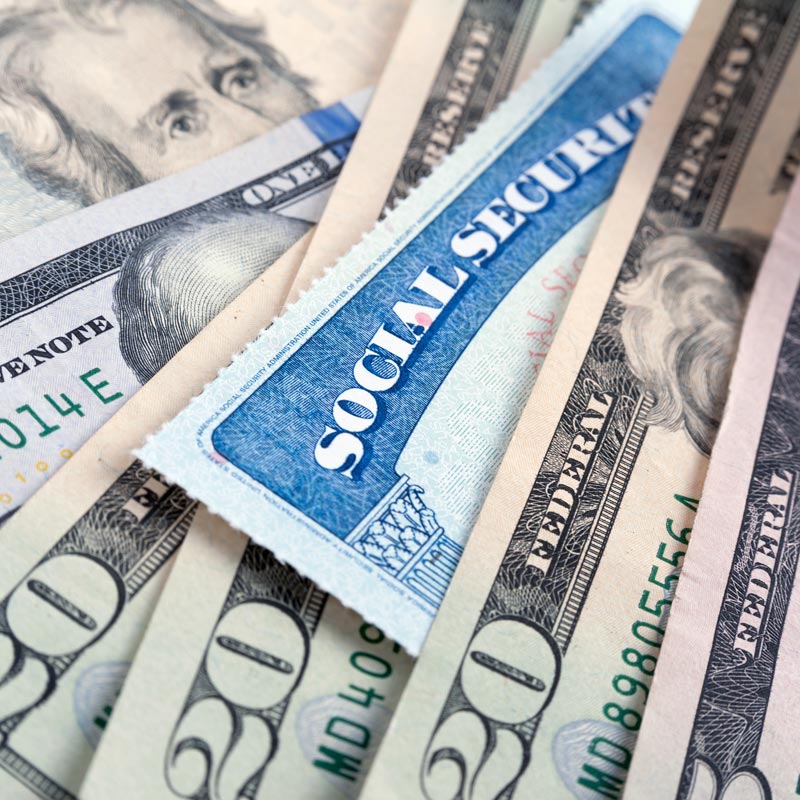 Social Security Card With Money
