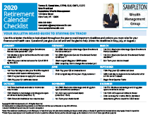 Retirement Calendar Checklist