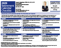 Retirement Calendar Checklist