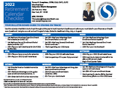 Retirement Calendar Checklist