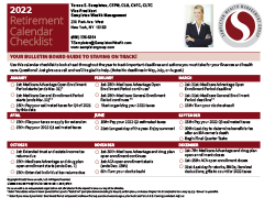 Retirement Checklist Calendar