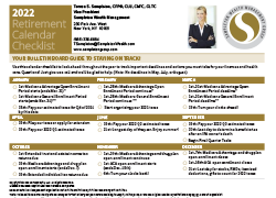 Retirement Calendar Checklist