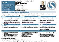Retirement Calendar Checklist