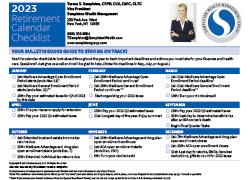 Retirement Calendar Checklist