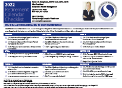 Retirement Calendar Checklist