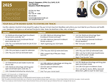 Retirement Calendar Checklist