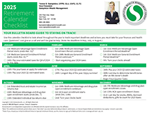 Retirement Calendar Checklist