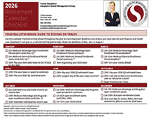 Retirement Checklist Calendar