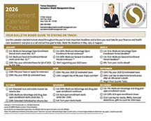 Retirement Calendar Checklist