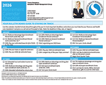 Retirement Calendar Checklist