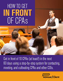Horsesmouth Advisor/Client: How to Get in Front of CPAs