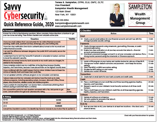 Cyber Quick Reference Sample