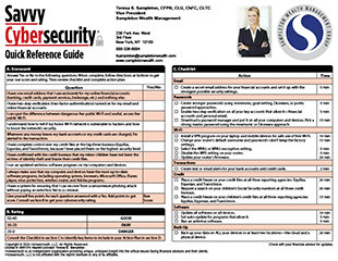 Savvy Cybersecurity Quick Reference Guide