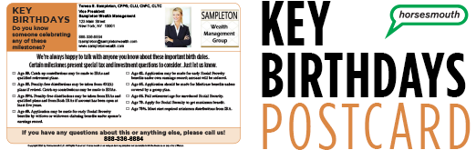 Key Birthdays Postcard