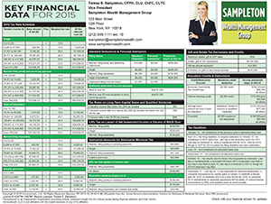Key Financial Data For 2015