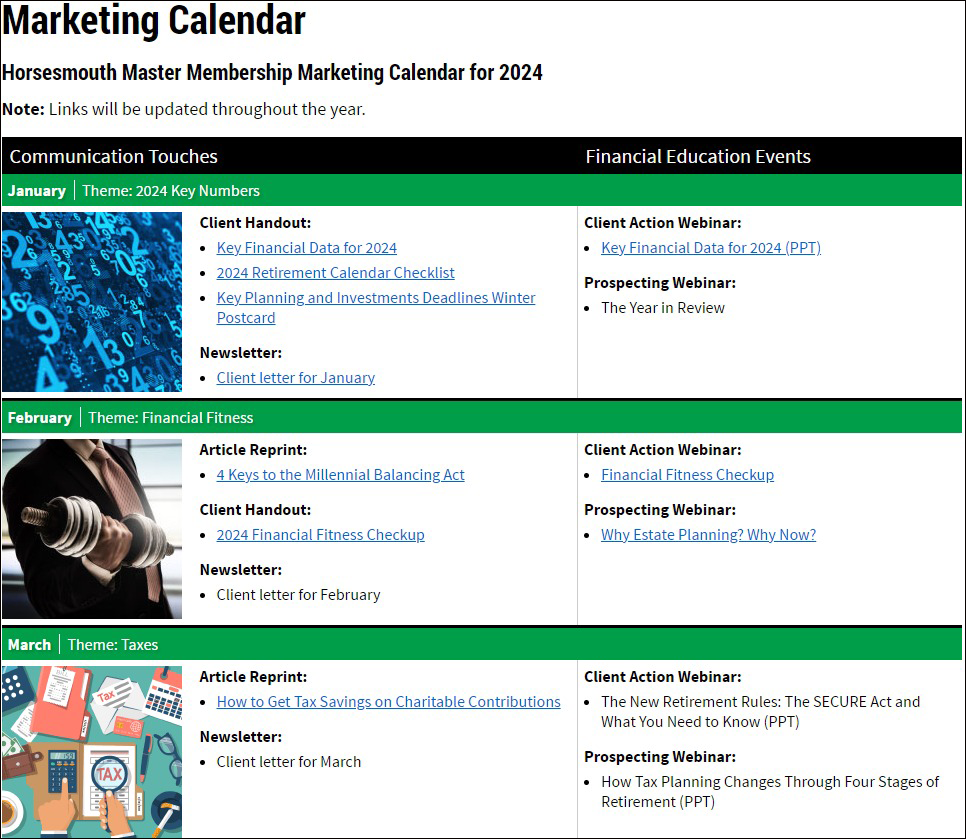 Master Marketing Calendar
