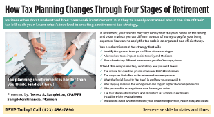 Tax Planning Changes Postcard