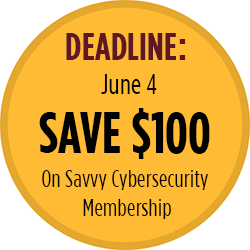 Save $100 on Savvy Cybersecurity