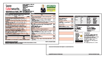 Savvy Cybersecurity Quick Reference Guide