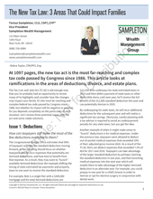 Savvy Tax Planning Client Reprint