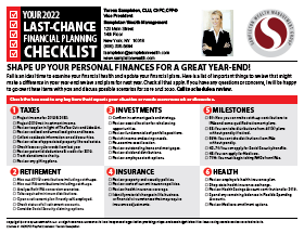 Your 2022 Last-Chance Financial Planning Checklist