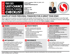 Your Last-Chance Financial Planning Checklist