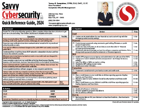 Savvy Cybersecurity Quick Reference Guide